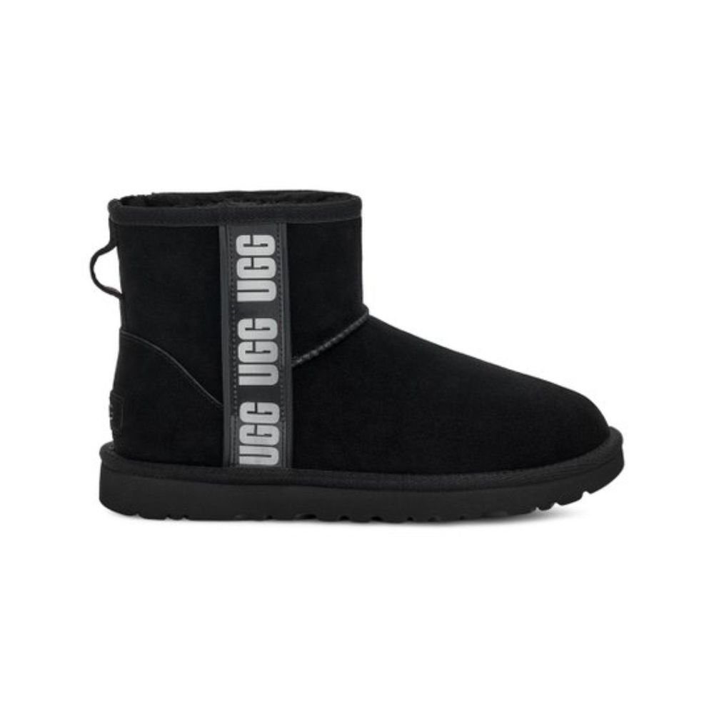 COPY - UGG Black Classic Mini Side Logo II Boot Women Size 8